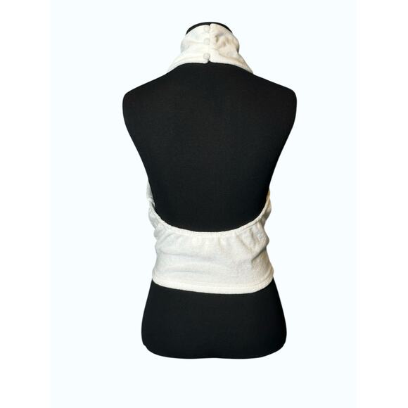 Beige Botany white crossed halter top size small - Picture 9 of 16